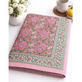 Indian Cotton Tablecloth 220 x 270cm – Pink & White Floral