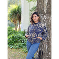 Ladies Suzani Bomber Jacket - Blue